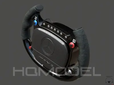Mercedes Race Steer Wheel Generic PBR Low-poly 3D model