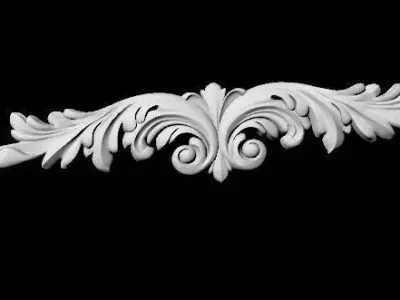Central decor ornament for furniture 3D model 942
