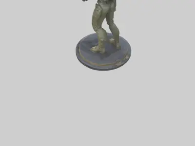 Digital Hunter statue model 3D model