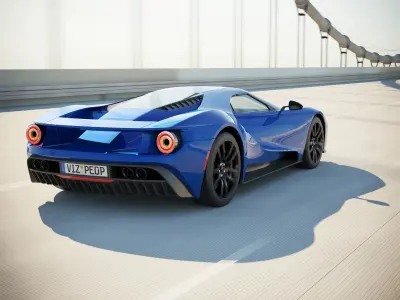 American GT supercar 3D model