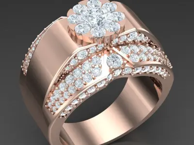 Luxury Men Rings Designs 6MR036 3D print model