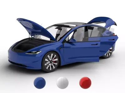Tesla Model 3 Plus 2026 HQ 3d model 3D model