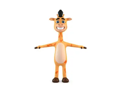 Cartoon Giraffe Low-poly 3D model buy