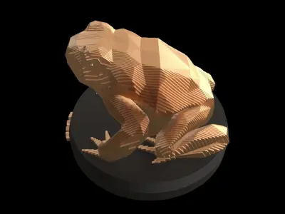 Parametric Toad Low-poly 3D model