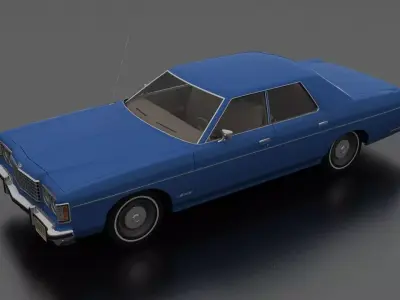 Monterey 4dr 1973 Low-poly 3D model
