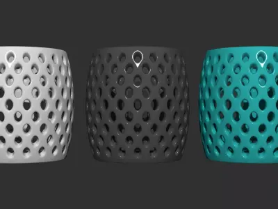 penholder vase with holes in it Free 3D print model