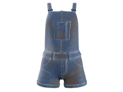 Denim Romper Low-poly 3D model