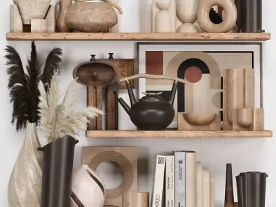 Decorative Set Rustic style 08 3D model