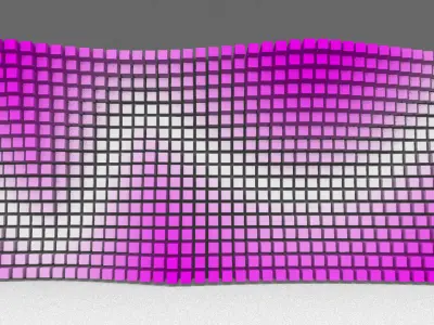 Parametric Magenta and White Colored Wall Decoration  3D model