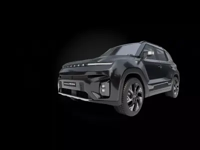 KGM-Ssang Yong-Torres EVX 2025 on Diamond rims 3D model