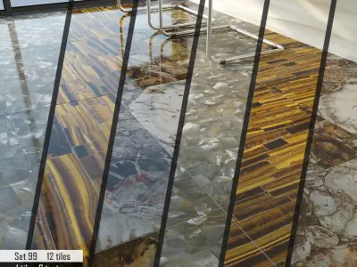 ABC Stone Set 3D model