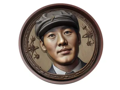 Son Heungmin Footballer Medallion 3D print model