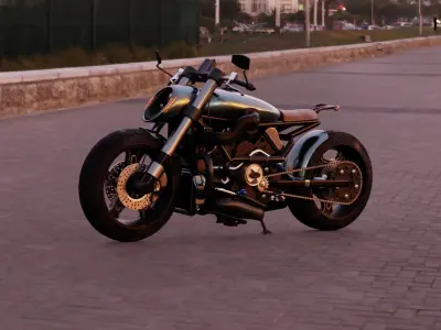 Cafe Racer Motorbike motoratti 3D model