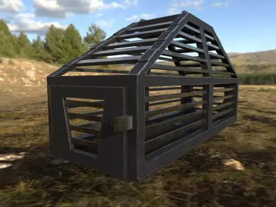 Stegosaurus Cage Low-poly 3D model