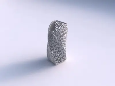 Vase twisted arc quadratic with organic lattice and twisted t... 3D print model
