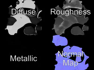 Inflatable Panda Bear Toy Model Pack Low-poly 3D model