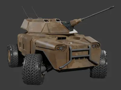 Sci Fi APC Low-poly 3D model