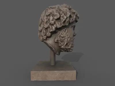 head of Lucius Aelius  Low-poly 3D model