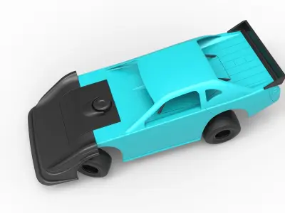 Australian Super Sedan Version 2 while turning Scale 1 to 25 3D print model