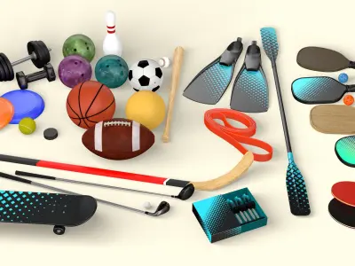 Sports equipment 3D model