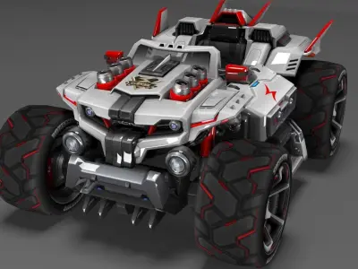 SuperCar S-Renault 3D Model 3D model