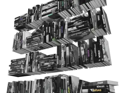 Books 150 pieces 3-3-1 Low-poly 3D model