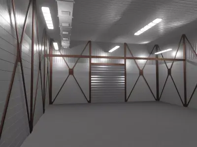 Car studio interior 3D model