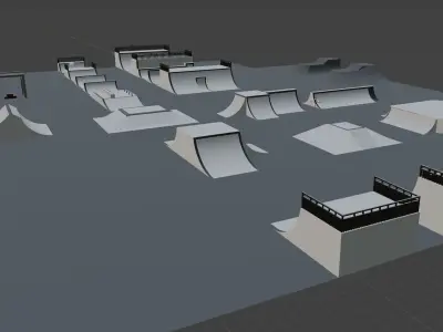 Beenleigh Bmx Park Low-poly 3D model