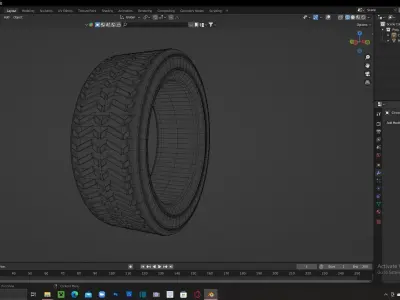Generic Tire Low-poly 3D model