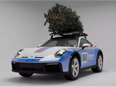 Porsche 911 Dakar 2023 Low-poly 3D model