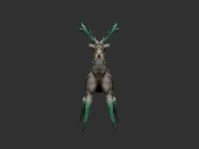 Crystal Deer Low-poly 3D model