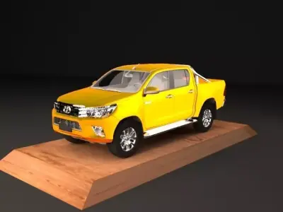 3d modeling toyota hilux pickup truck 3D model