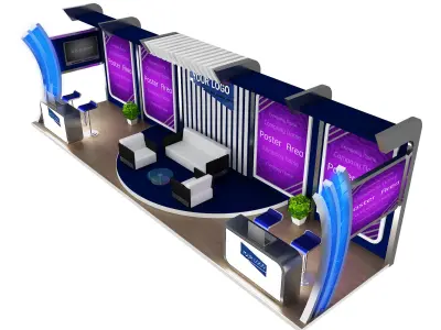 Booth Exhibition Stand a431b 3D model