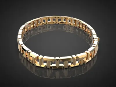 T True collecton fashion bracelet B2 3D print model