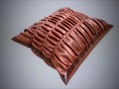 Pillow chocolate with ruffles 3D model