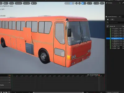 Levo Bus 400 - Unreal Engine Project Low-poly 3D model
