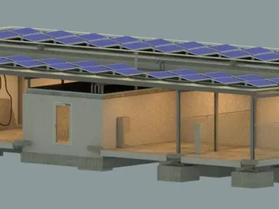 Waschanlage car wash Gasstation 3D model