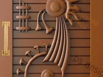 carving door for home 3D model