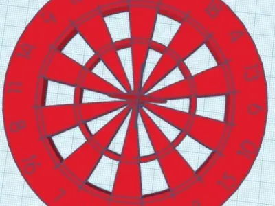 Dartboard With Bullseye 3D print model