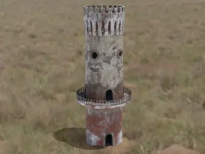 Tower old Low-poly 3D model