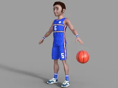 3D Basketball Player 3D model