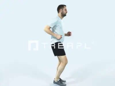 Portrait 07C Running Jogging Football Sports Man Low-poly 3D model purchase