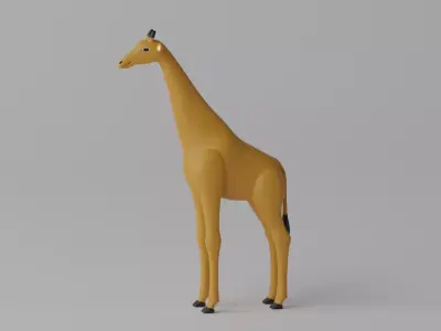Cartoon Cute Giraffe 1 3D model