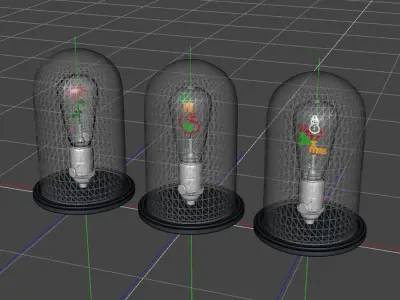 Neon Decoration Lamp Collection 3D model