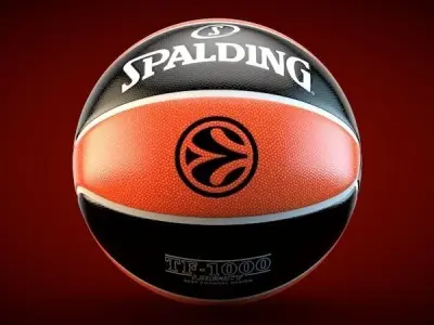 Spalding Euroleague Basketball Official Ball 3D model