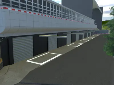 Race Track Props LowPoly Realistic  Low-poly 3D model
