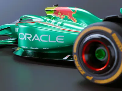 Formula 1 Car - Red Bull Green Concept 3D model