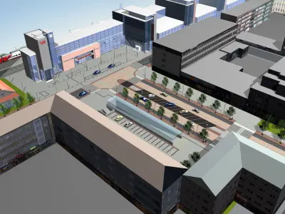 Railway Station PP Low-poly 3D model