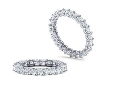 Diamond Eternity Ring 3d model many sizes 3D print model
