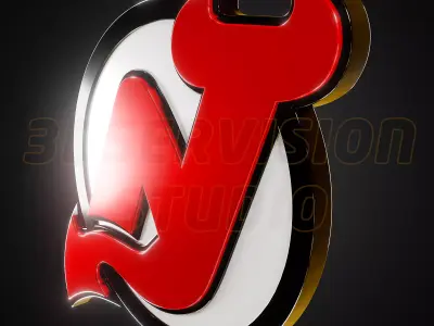 New Jersey Devils logo - Cinematic - 3D print 3D model